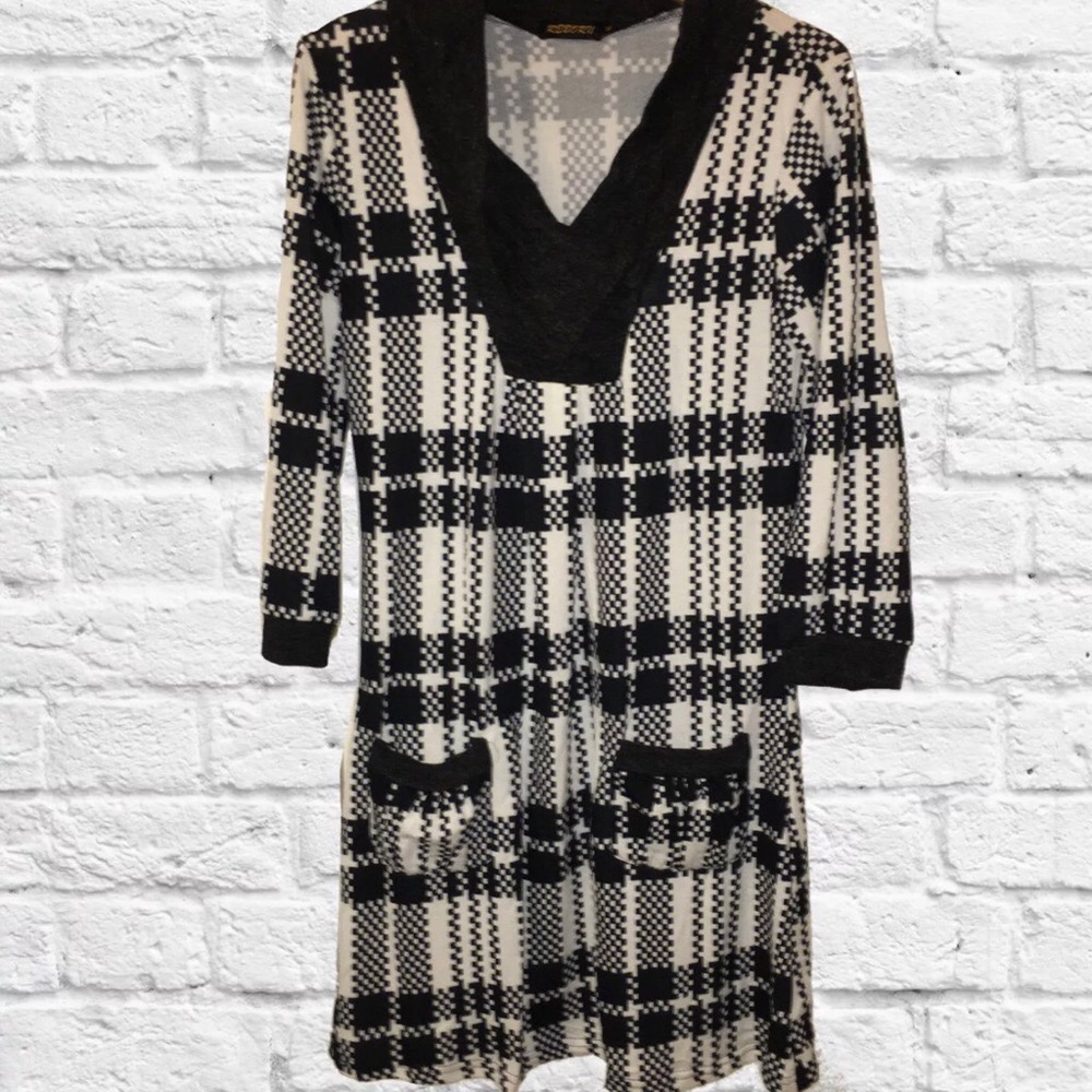 Houndstooth Mini Dress